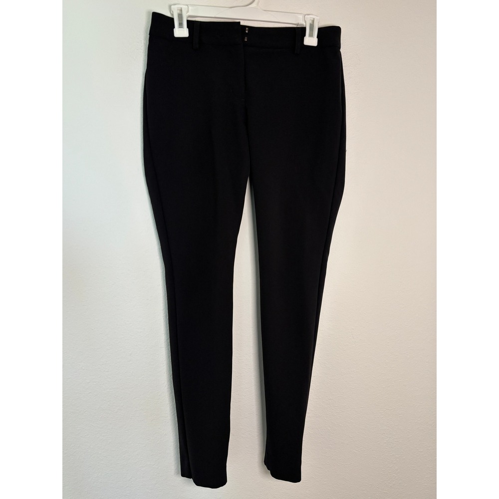 Express Womens Skinny Mid Rise Dress Pants Black Size 6R Stretch Trousers